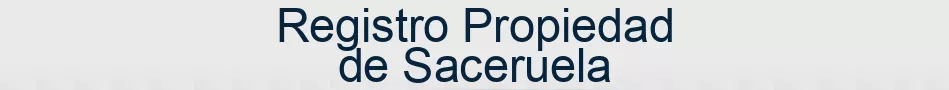 Registro Propiedad de Saceruela
