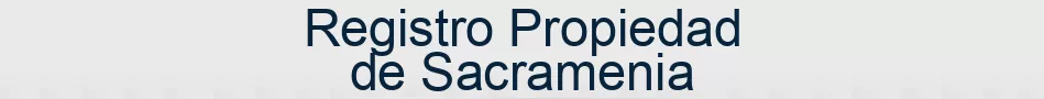 Registro Propiedad de Sacramenia