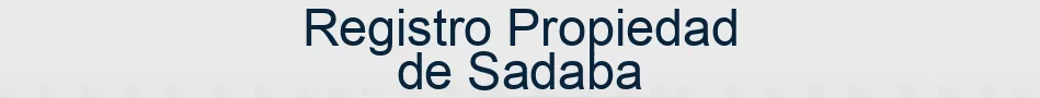Registro Propiedad de Sadaba