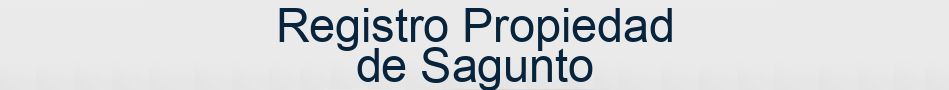 Registro Propiedad de Sagunto