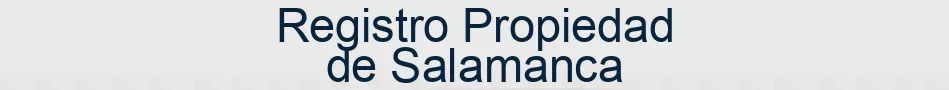 Registro Propiedad de Salamanca