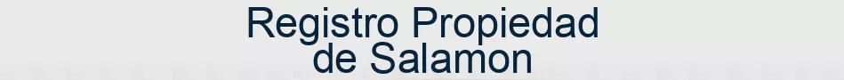 Registro Propiedad de Salamon
