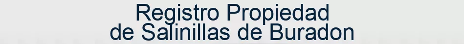 Registro Propiedad de Salinillas de Buradon