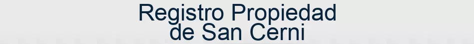 Registro Propiedad de San Cerni