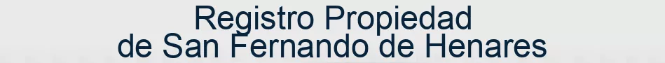 Registro Propiedad de San Fernando de Henares