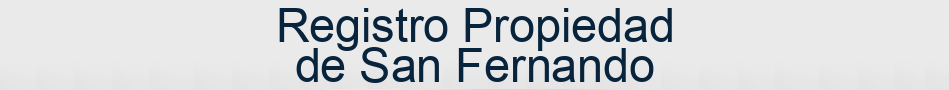 Registro Propiedad de San Fernando