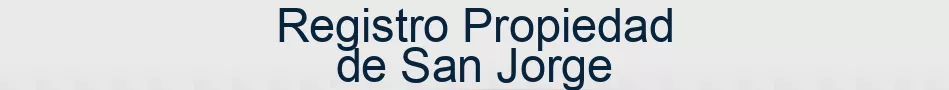 Registro Propiedad de San Jorge