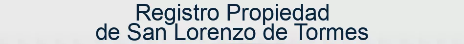 Registro Propiedad de San Lorenzo de Tormes
