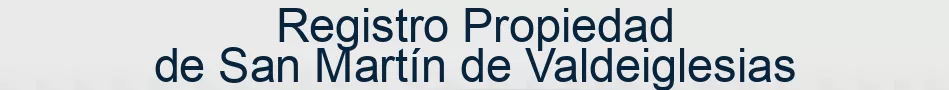 Registro Propiedad de San Martín de Valdeiglesias