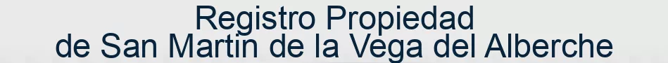 Registro Propiedad de San Martin de la Vega del Alberche