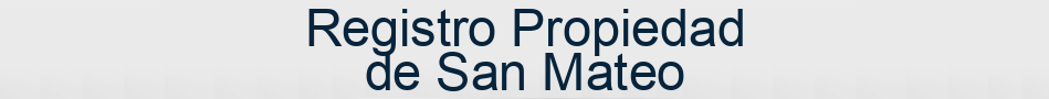 Registro Propiedad de San Mateo