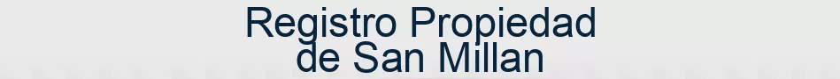 Registro Propiedad de San Millan