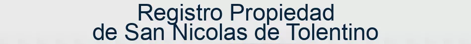 Registro Propiedad de San Nicolas de Tolentino
