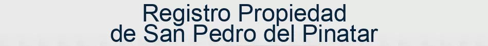 Registro Propiedad de San Pedro del Pinatar
