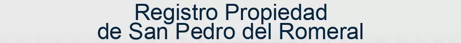 Registro Propiedad de San Pedro del Romeral