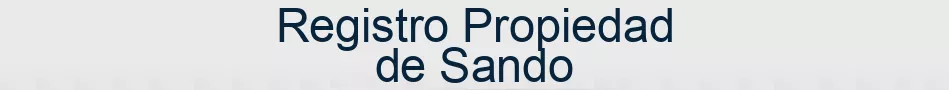 Registro Propiedad de Sando