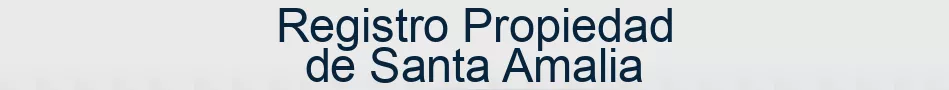 Registro Propiedad de Santa Amalia
