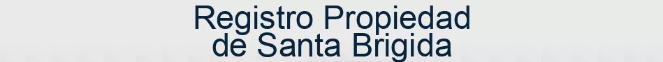 Registro Propiedad de Santa Brigida