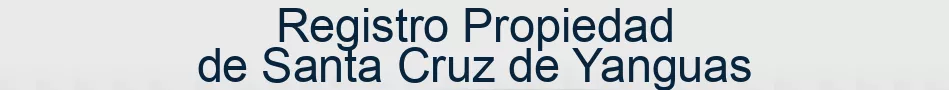 Registro Propiedad de Santa Cruz de Yanguas
