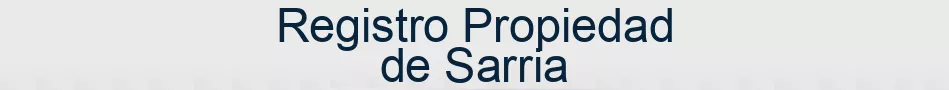 Registro Propiedad de Sarria