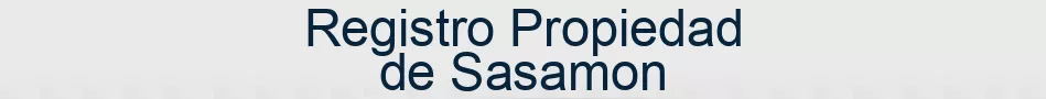 Registro Propiedad de Sasamon