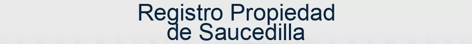 Registro Propiedad de Saucedilla