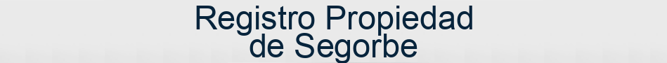 Registro Propiedad de Segorbe