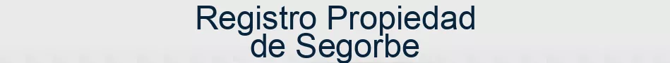 Registro Propiedad de Segorbe