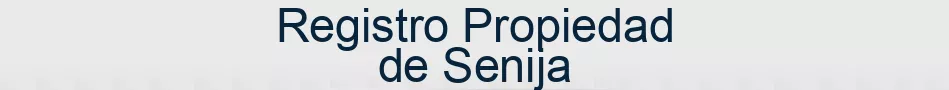 Registro Propiedad de Senija