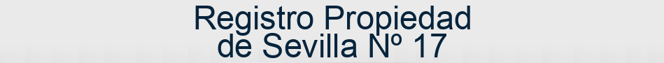 Registro Propiedad de Sevilla Nº 17