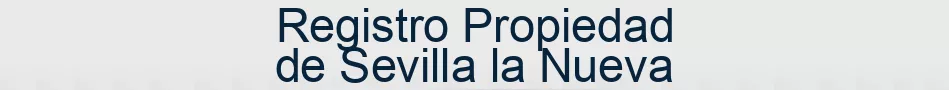 Registro Propiedad de Sevilla la Nueva