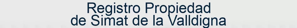 Registro Propiedad de Simat de la Valldigna