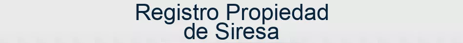 Registro Propiedad de Siresa