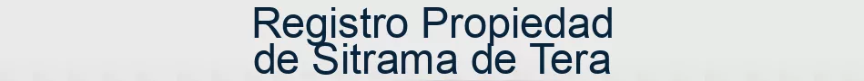 Registro Propiedad de Sitrama de Tera