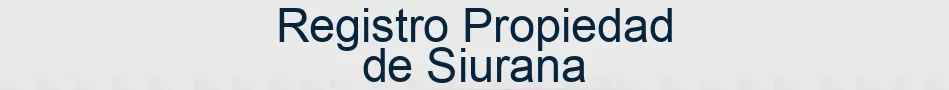 Registro Propiedad de Siurana