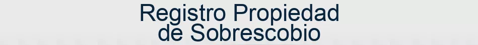 Registro Propiedad de Sobrescobio