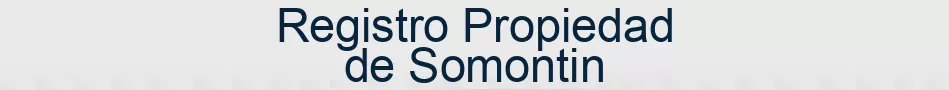 Registro Propiedad de Somontin