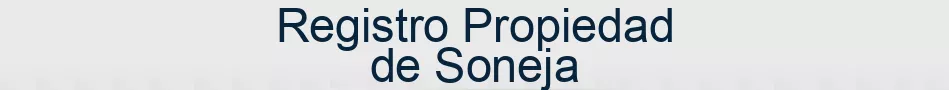Registro Propiedad de Soneja