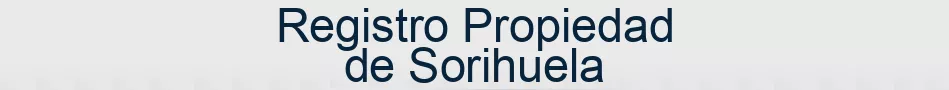 Registro Propiedad de Sorihuela