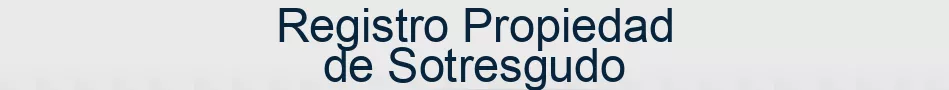 Registro Propiedad de Sotresgudo