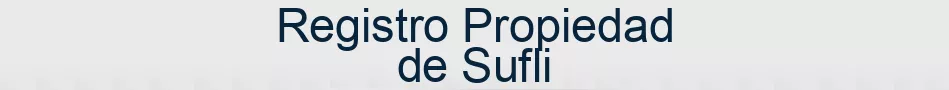 Registro Propiedad de Sufli