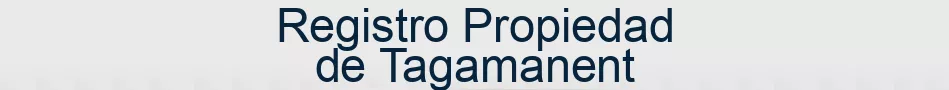 Registro Propiedad de Tagamanent