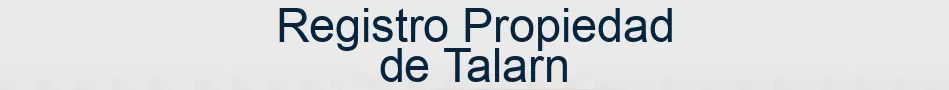 Registro Propiedad de Talarn