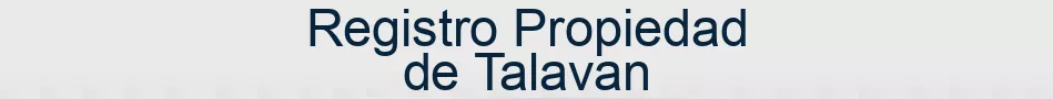Registro Propiedad de Talavan