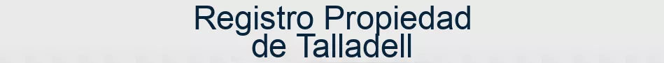 Registro Propiedad de Talladell