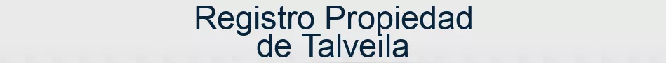 Registro Propiedad de Talveila