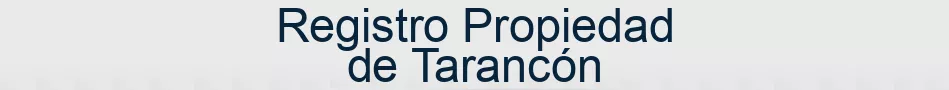 Registro Propiedad de Tarancón