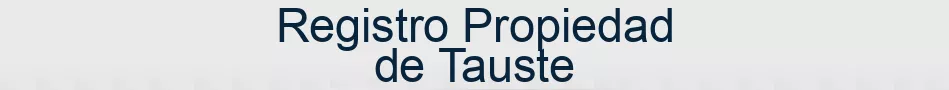 Registro Propiedad de Tauste