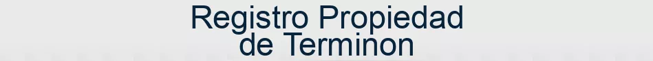 Registro Propiedad de Terminon