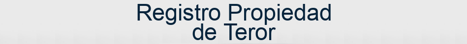 Registro Propiedad de Teror